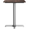 image:imageFlash Furniture Acadia 30x24 Round Indoor Outdoor Gray Faux Concrete Tabletop 22 x 22 Silver X Base Scratch Heat amp UV Resistant Seamless TopGuard Top and EdgeDark BrownSilver Base