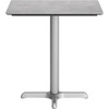 image:imageFlash Furniture Acadia 30x24 Round Indoor Outdoor Gray Faux Concrete Tabletop 22 x 22 Silver X Base Scratch Heat amp UV Resistant Seamless TopGuard Top and EdgeGray Faux ConcreteSilver Base