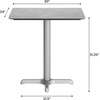 image:imageFlash Furniture Acadia 30x24 Round Indoor Outdoor Gray Faux Concrete Tabletop 22 x 22 Silver X Base Scratch Heat amp UV Resistant Seamless TopGuard Top and EdgeGray Faux ConcreteSilver Base