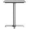 image:imageFlash Furniture Acadia 30x24 Round Indoor Outdoor Gray Faux Concrete Tabletop 22 x 22 Silver X Base Scratch Heat amp UV Resistant Seamless TopGuard Top and EdgeGray Faux ConcreteSilver Base