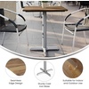 image:imageFlash Furniture Acadia 30x24 Round Indoor Outdoor Gray Faux Concrete Tabletop 22 x 22 Silver X Base Scratch Heat amp UV Resistant Seamless TopGuard Top and EdgeNaturalSilver Base