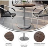 image:imageFlash Furniture Acadia 3125 Round Indoor Outdoor Dark Brown Tabletop with 18 Round Silver Base Scratch Heat amp UV Resistant Seamless TopGuard HPL Top and EdgeDark BrownSilver Base