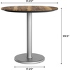 image:imageFlash Furniture Acadia 3125 Round Indoor Outdoor Dark Brown Tabletop with 18 Round Silver Base Scratch Heat amp UV Resistant Seamless TopGuard HPL Top and EdgeNaturalSilver Base