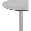 image:imageFlash Furniture Acadia 3125 Round Indoor Outdoor Dark Brown Tabletop with 18 Round Silver Base Scratch Heat amp UV Resistant Seamless TopGuard HPL Top and EdgeGray Faux ConcreteSilver Base