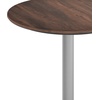 image:imageFlash Furniture Acadia 3125 Round Indoor Outdoor Dark Brown Tabletop with 18 Round Silver Base Scratch Heat amp UV Resistant Seamless TopGuard HPL Top and EdgeDark BrownSilver Base