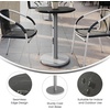 image:imageFlash Furniture Acadia 3125 Round Indoor Outdoor Dark Brown Tabletop with 18 Round Silver Base Scratch Heat amp UV Resistant Seamless TopGuard HPL Top and EdgeBlack Faux MarbleSilver Base