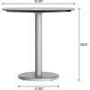 image:imageFlash Furniture Acadia 3125 Round Indoor Outdoor Dark Brown Tabletop with 18 Round Silver Base Scratch Heat amp UV Resistant Seamless TopGuard HPL Top and EdgeGray Faux ConcreteSilver Base