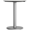 image:imageFlash Furniture Acadia 3125 Round Indoor Outdoor Dark Brown Tabletop with 18 Round Silver Base Scratch Heat amp UV Resistant Seamless TopGuard HPL Top and EdgeWhite Faux MarbleSilver Base
