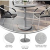 image:imageFlash Furniture Acadia 3125 Round Indoor Outdoor Dark Brown Tabletop with 18 Round Silver Base Scratch Heat amp UV Resistant Seamless TopGuard HPL Top and EdgeGray Faux ConcreteSilver Base