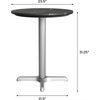 image:imageFlash Furniture Acadia 3125 Round Indoor Outdoor Gray Faux Concrete Tabletop 22 x 22 Silver X Base Scratch Heat amp UV Resistant Seamless TopGuard Top and EdgeBlack Faux MarbleSilver Base