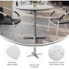 image:imageFlash Furniture Acadia 3125 Round Indoor Outdoor Gray Faux Concrete Tabletop 22 x 22 Silver X Base Scratch Heat amp UV Resistant Seamless TopGuard Top and EdgeWhite Faux MarbleSilver Base