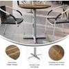 image:imageFlash Furniture Acadia 3125 Round Indoor Outdoor Gray Faux Concrete Tabletop 22 x 22 Silver X Base Scratch Heat amp UV Resistant Seamless TopGuard Top and EdgeNaturalSilver Base