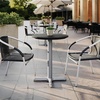 image:imageFlash Furniture Acadia 3125 Round Indoor Outdoor Gray Faux Concrete Tabletop 22 x 22 Silver X Base Scratch Heat amp UV Resistant Seamless TopGuard Top and EdgeBlack Faux MarbleSilver Base