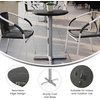 image:imageFlash Furniture Acadia 3125 Round Indoor Outdoor Gray Faux Concrete Tabletop 22 x 22 Silver X Base Scratch Heat amp UV Resistant Seamless TopGuard Top and EdgeBlack Faux MarbleSilver Base