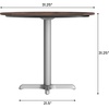 image:imageFlash Furniture Acadia 3125 Round Indoor Outdoor Gray Faux Concrete Tabletop 22 x 22 Silver X Base Scratch Heat amp UV Resistant Seamless TopGuard Top and EdgeDark BrownSilver Base