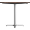 image:imageFlash Furniture Acadia 3125 Round Indoor Outdoor Gray Faux Concrete Tabletop 22 x 22 Silver X Base Scratch Heat amp UV Resistant Seamless TopGuard Top and EdgeDark BrownSilver Base