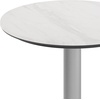 image:imageFlash Furniture Acadia 3125 Round Indoor Outdoor Gray Faux Concrete Tabletop 22 x 22 Silver X Base Scratch Heat amp UV Resistant Seamless TopGuard Top and EdgeWhite Faux MarbleSilver Base