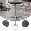 image:imageFlash Furniture Acadia 3125 Round Indoor Outdoor Gray Faux Concrete Tabletop 22 x 22 Silver X Base Scratch Heat amp UV Resistant Seamless TopGuard Top and EdgeBlack Faux MarbleSilver Base