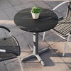 image:imageFlash Furniture Acadia 3125 Round Indoor Outdoor Gray Faux Concrete Tabletop 22 x 22 Silver X Base Scratch Heat amp UV Resistant Seamless TopGuard Top and EdgeBlack Faux MarbleSilver Base