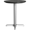 image:imageFlash Furniture Acadia 3125 Round Indoor Outdoor Gray Faux Concrete Tabletop 22 x 22 Silver X Base Scratch Heat amp UV Resistant Seamless TopGuard Top and EdgeBlack Faux MarbleSilver Base