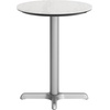 image:imageFlash Furniture Acadia 3125 Round Indoor Outdoor Gray Faux Concrete Tabletop 22 x 22 Silver X Base Scratch Heat amp UV Resistant Seamless TopGuard Top and EdgeWhite Faux MarbleSilver Base