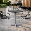 image:imageFlash Furniture Acadia 3125 Round Indoor Outdoor Gray Faux Concrete Tabletop 22 x 22 Silver X Base Scratch Heat amp UV Resistant Seamless TopGuard Top and EdgeBlack Faux MarbleSilver Base