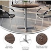 image:imageFlash Furniture Acadia 3125 Round Indoor Outdoor Gray Faux Concrete Tabletop 22 x 22 Silver X Base Scratch Heat amp UV Resistant Seamless TopGuard Top and EdgeDark BrownSilver Base