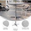 image:imageFlash Furniture Acadia 3125 Round Indoor Outdoor Gray Faux Concrete Tabletop 22 x 22 Silver X Base Scratch Heat amp UV Resistant Seamless TopGuard Top and EdgeGray Faux ConcreteSilver Base