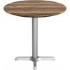 image:imageFlash Furniture Acadia 3125 Round Indoor Outdoor Gray Faux Concrete Tabletop 22 x 22 Silver X Base Scratch Heat amp UV Resistant Seamless TopGuard Top and EdgeNaturalSilver Base