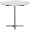 image:imageFlash Furniture Acadia 3125 Round Indoor Outdoor Gray Faux Concrete Tabletop 22 x 22 Silver X Base Scratch Heat amp UV Resistant Seamless TopGuard Top and EdgeWhite Faux MarbleSilver Base