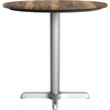 image:imageFlash Furniture Acadia 3125 Round Indoor Outdoor Gray Faux Concrete Tabletop 22 x 22 Silver X Base Scratch Heat amp UV Resistant Seamless TopGuard Top and EdgeNaturalSilver Base