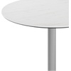 image:imageFlash Furniture Acadia 3125 Round Indoor Outdoor Gray Faux Concrete Tabletop 22 x 22 Silver X Base Scratch Heat amp UV Resistant Seamless TopGuard Top and EdgeWhite Faux MarbleSilver Base