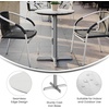 image:imageFlash Furniture Acadia 3125 Round Indoor Outdoor Gray Faux Concrete Tabletop 22 x 22 Silver X Base Scratch Heat amp UV Resistant Seamless TopGuard Top and EdgeWhite Faux MarbleSilver Base