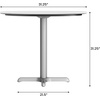 image:imageFlash Furniture Acadia 3125 Round Indoor Outdoor Gray Faux Concrete Tabletop 22 x 22 Silver X Base Scratch Heat amp UV Resistant Seamless TopGuard Top and EdgeWhite Faux MarbleSilver Base