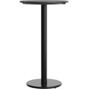 image:imageFlash Furniture Acadia 3125 Round Indoor White Faux Marble Tabletop with 18 Round Black Bar Height Base Seamless TopGuard HPL Top and EdgeBlack Faux MarbleBlack Base