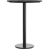 image:imageFlash Furniture Acadia 3125 Round Indoor White Faux Marble Tabletop with 18 Round Black Bar Height Base Seamless TopGuard HPL Top and EdgeBlack Faux MarbleBlack Base