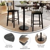 image:imageFlash Furniture Acadia 3125 Round Indoor White Faux Marble Tabletop with 18 Round Black Bar Height Base Seamless TopGuard HPL Top and EdgeBlack Faux MarbleBlack Base