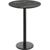 image:imageFlash Furniture Acadia 3125 Round Indoor White Faux Marble Tabletop with 18 Round Black Bar Height Base Seamless TopGuard HPL Top and EdgeBlack Faux MarbleBlack Base