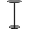 image:imageFlash Furniture Acadia 3125 Round Indoor White Faux Marble Tabletop with 18 Round Black Bar Height Base Seamless TopGuard HPL Top and EdgeBlack Faux MarbleBlack Base