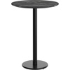 image:imageFlash Furniture Acadia 3125 Round Indoor White Faux Marble Tabletop with 18 Round Black Bar Height Base Seamless TopGuard HPL Top and EdgeBlack Faux MarbleBlack Base