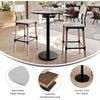 image:imageFlash Furniture Acadia 3125 Round Indoor White Faux Marble Tabletop with 18 Round Black Bar Height Base Seamless TopGuard HPL Top and EdgeGray Faux ConcreteBlack Base