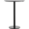 image:imageFlash Furniture Acadia 3125 Round Indoor White Faux Marble Tabletop with 18 Round Black Bar Height Base Seamless TopGuard HPL Top and EdgeGray Faux ConcreteBlack Base