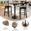 image:imageFlash Furniture Acadia 3125 Round Indoor White Faux Marble Tabletop with 18 Round Black Bar Height Base Seamless TopGuard HPL Top and EdgeNaturalBlack Base
