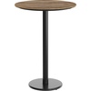 image:imageFlash Furniture Acadia 3125 Round Indoor White Faux Marble Tabletop with 18 Round Black Bar Height Base Seamless TopGuard HPL Top and EdgeNaturalBlack Base