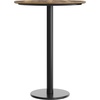 image:imageFlash Furniture Acadia 3125 Round Indoor White Faux Marble Tabletop with 18 Round Black Bar Height Base Seamless TopGuard HPL Top and EdgeNaturalBlack Base