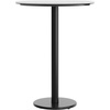 image:imageFlash Furniture Acadia 3125 Round Indoor White Faux Marble Tabletop with 18 Round Black Bar Height Base Seamless TopGuard HPL Top and EdgeWhite Faux MarbleBlack Base