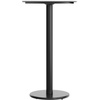 image:imageFlash Furniture Acadia 3125 Round Indoor White Faux Marble Tabletop with 18 Round Black Bar Height Base Seamless TopGuard HPL Top and EdgeWhite Faux MarbleBlack Base