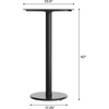 image:imageFlash Furniture Acadia 3125 Round Indoor White Faux Marble Tabletop with 18 Round Black Bar Height Base Seamless TopGuard HPL Top and EdgeWhite Faux MarbleBlack Base