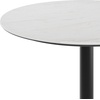 image:imageFlash Furniture Acadia 3125 Round Indoor White Faux Marble Tabletop with 18 Round Black Bar Height Base Seamless TopGuard HPL Top and EdgeWhite Faux MarbleBlack Base