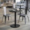 image:imageFlash Furniture Acadia 3125 Round Indoor White Faux Marble Tabletop with 18 Round Black Table Height Base Seamless TopGuard HPL Top and EdgeBlack Faux MarbleBlack Base